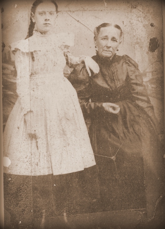 Mollie Lavenia White with grandmother, Mary Jane Hutchinson Joynes  ca. 1895